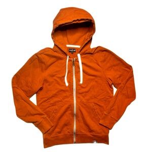 American Giant Orange Full Zip-Up Heavyweight Hoodie
